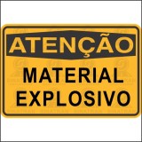 Atenção - Material explosivo